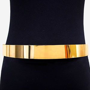 Gold Metal Waist Corset Adjustable Statement Belt